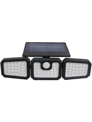 Gece Işıkları Ortam Aydınlatma 144LED / 74LED Güneş Üç Kafa Duvar Işık Dönebilen Açık Insan Vücudu Indüksiyon Avlu Sokak