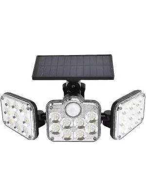 Gece Işıkları Ortam Aydınlatma 144LED / 74LED Güneş Üç Kafa Duvar Işık Dönebilen Açık Insan Vücudu Indüksiyon Avlu Sokak