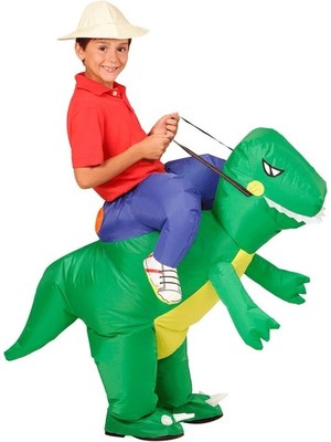 Şişme Dinozor Çocuklar Kostüm T Rex Dino Rider Kıyafet Cosplay Purim Cadılar Bayramı Ejderha Parti Karnaval Blow Up Oyuncaklar Fantezi Elbise | Giydirme | Elbiseler Dressdress Elbise Elbise