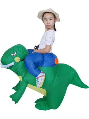 Şişme Dinozor Çocuklar Kostüm T Rex Dino Rider Kıyafet Cosplay Purim Cadılar Bayramı Ejderha Parti Karnaval Blow Up Oyuncaklar Fantezi Elbise | Giydirme | Elbiseler Dressdress Elbise Elbise