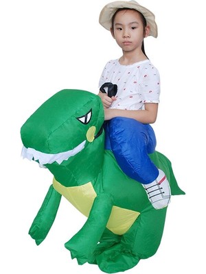 Şişme Dinozor Çocuklar Kostüm T Rex Dino Rider Kıyafet Cosplay Purim Cadılar Bayramı Ejderha Parti Karnaval Blow Up Oyuncaklar Fantezi Elbise | Giydirme | Elbiseler Dressdress Elbise Elbise