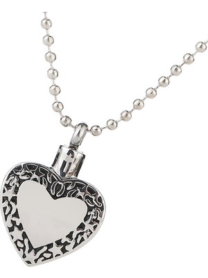 Kalp Şeklinde Kolye Kolye Zincir ile 75 cm / 29 Inç Kremasyon Külleri Locket | Kolye