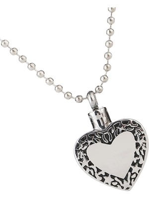 Kalp Şeklinde Kolye Kolye Zincir ile 75 cm / 29 Inç Kremasyon Külleri Locket | Kolye