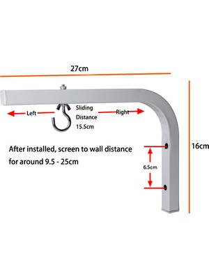 90 Derece Braketi Projeksiyon Ekran Askı Ayarlanabilir Tavan Dağı Hd Projektör Ekranları Için L Şekli Tutucu | Serigrafi Menteşe Kelepçeleri | Dağı Chargermount Weaver