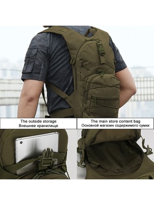 15L Molle Taktik Sırt Çantası 800D Oxford Askeri Yürüyüş Bisiklet Sırt Çantaları Açık Spor Bisiklet Tırmanma Kamp Çantası(Yurt Dışından)