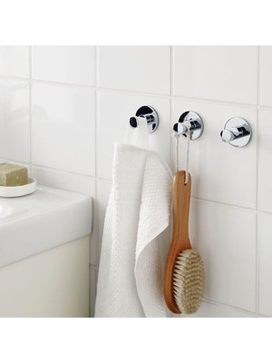 IKEA 3 Adet Krom Kaplama Banyo Duvar Askısı  3lü Meridyendukkan Duvar Yapışkanı Askılık