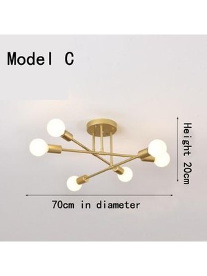 Xhang 70 cm Tavan Işık Yaratıcı Aydınlatma Tavan Avize Sıcak ve Romantik Altın Yatak Odası Modern Minimalist Kişilik Oturma Odası Yemek Odası Tavan Lambaları