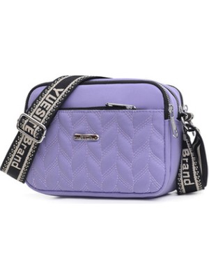 Xhang Geometrik Crossbody Çanta Kadın Moda Marka Omuz Çantası Naylon Bez Su Geçirmez El Çantası ve Çanta Bayanlar Küçük Messenger Çanta (Mor)(Yurt Dışından)