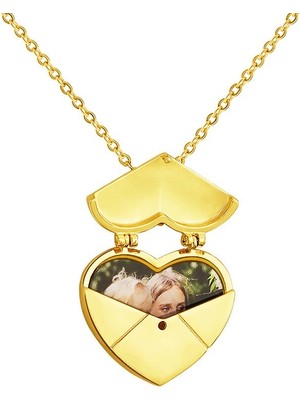 Xhang Fotoğraflarınızla Kişiselleştirilmiş Kalp Locket Kolye 29 * 31MM Düğün Hediyesi Fikir Hafıza Kalp Resim Locket Özel Keepsake | Özelleştirilmiş Kolyeler