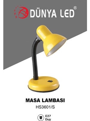 Dünya Led Dünya LED HS3601-S Masa Lambası Sarı Renk Yüksek Lümen Pratik Kullanım