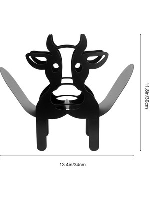 Xinh Siyah İnek Tuvalet Rulo Kağıt Tutucu Ücretsiz Ayakta Banyo Doku Depolama Hediye | Kağıt Tutucular (Siyah) (Yurt Dışından)