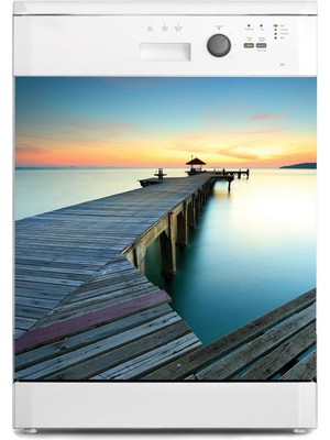 Sticker Art Bulaşık Makinesi Sticker Kaplama Beyaz Eşya Kaplama Deniz Yol