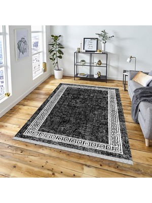 Decoser Halı Dekoratif Kilim Makinada Yıkanabilir Dijital Baskılı Modern Desenli Kaymaz Tabanlı Salon Koridor Mutfak Halısı NOVA-6011