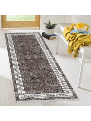 Decoser Halı Dekoratif Kilim Makinada Yıkanabilir Dijital Baskılı Modern Desenli Kaymaz Tabanlı Salon Koridor Mutfak Halısı NOVA-6012