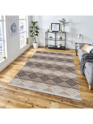 Decoser Halı Dekoratif Kilim Makinada Yıkanabilir Dijital Baskılı Modern Desenli Kaymaz Tabanlı Salon Koridor Mutfak Halısı NOVA-6104