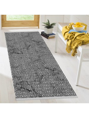 Decoser Halı Dekoratif Kilim Makinada Yıkanabilir Dijital Baskılı Modern Desenli Kaymaz Tabanlı Salon Koridor Mutfak Halısı NOVA-6059