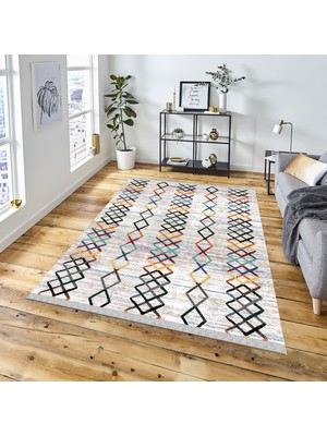 Decoser Halı Dekoratif Kilim Makinada Yıkanabilir Dijital Baskılı Modern Desenli Kaymaz Tabanlı Salon Koridor Mutfak Halısı NOVA-6058