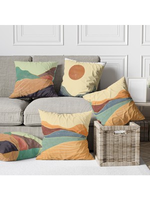 Ladies Home 5 Parça Çift Taraf Dijital Baskılı Kırlent Kılıfı Seti.