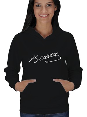 Tisho Atatürk Imzalı Kadın Kapşonlu