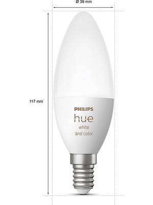 Philips Hue WCA 5.3W E14 Renkli Akıllı Ampul B39