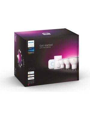 Philips Hue WCA 4.3W GU10 Renkli Spot Akıllı Ampul 3'lü Başlangıç Seti (Kumandalı)