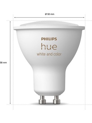 Philips Hue WCA 4.3W GU10 Renkli Spot Akıllı Ampul 3'lü Başlangıç Seti (Kumandalı)