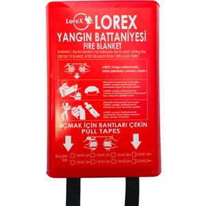 LR-FB1015B 100 x 150 cm Kutulu Yangın Battaniyesi