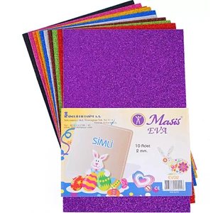 Yapışkanlı Simli Eva A4 10'lu Paket