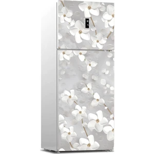 Sticker Art Buzdolabı Sticker Kaplama Dolap Kaplama Etiketi 3D Beyaz Yaprak