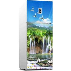 Sticker Art Buzdolabı Sticker Kaplama Dolap Kaplama Etiketi 3D Doğal Görünüm