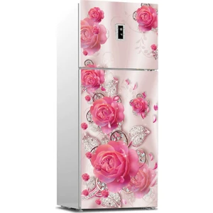 Sticker Art Buzdolabı Sticker Kaplama Dolap Kaplama Etiketi Mücevher Gül