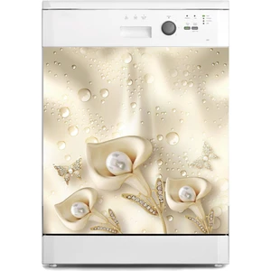 Sticker Art Bulaşık Makinesi Sticker Kaplama Beyaz Eşya Kaplama 3D Çiçek Ağacı