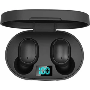 E6S Çift Mikrofonlu Şarj Göstergeli Kablosuz Bluetooth Kulaklık Siyah