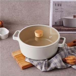 Neoflam Fika Cam Kapaklı Alüminyum Döküm Tencere 24 cm