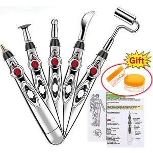 Elektronik Akupunktur Kalem Elektrik Meridyenler Lazer Tedavisi Iyileştirme Masaj Kalem Meridyen Enerji Kalem Rölyef Ağrı Araçları FA0119(Yurt Dışından)