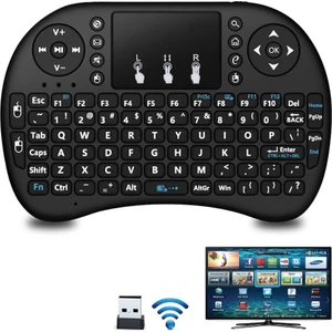 I8 Hava Fare 2.4 Ghz Mini Klavye Kablosuz Dokunmatik Yüzme Arkadan Aydınlatmalı Uzaktan Kumanda X96 Mini H96MAX Android Tv Kutusu Pc Gamepad | Uzaktan Kumanda