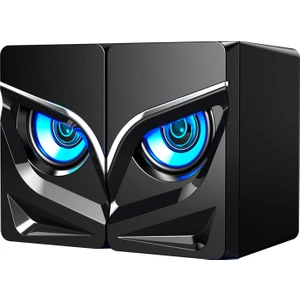 USB Kablolu Bilgisayar Hoparlörler LED Bas Ses Kutusu Hoparlör Pc Dizüstü Bilgisayar Için Güçlü Subwoofer Multimedya Hoparlörler Soundbar | Bilgisayar Hoparlörleri (Siyah)