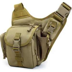 Erkekler Kamp Çantaları Taktik Omuz Göğüs Çantası Molle Sistemi Askeri Crossbody Kılıfı Spor Sling Su Geçirmez (Yurt Dışından)