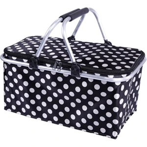 Polka Dot Piknik Sepeti Piknik Çantası Yalıtımlı Isı Soğutucu Piknik Kamp Sepeti Serin Sepet Depolama Sepeti Çanta Kutusu Takeaway Kutusu | Piknik Çantaları