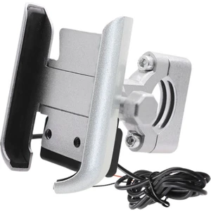12 V Alüminyum Alaşım Motosiklet Akıllı Telefon Montaj Tutucu Standı Için USB Şarj ile Standı Iphone Xiaomi Samsung 4 6.5 Inç Cep Telefonu | Telefon Tutucular ve duruş