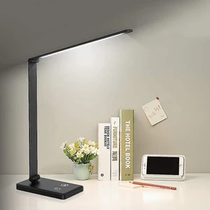 Lambalar Masa Lambası LED Masa Lambası Göz Bakımı Masa Lambası USB Şarj Portu Dokunmatik Kontrol Okuma Lambası