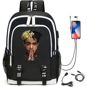 Tentacion Sırt Çantası Öğrenci Okul Çantası Bilgisayar Çantası (Siyah)