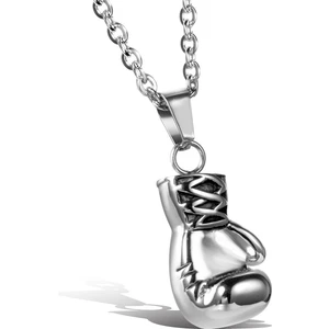 (Altın) Kişiselleştirilmiş Paslanmaz Çelik Erkek Boks Eldiveni Kolye Kolye 20 Inç Zincir ile