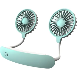 F6 Açık Mini Asma Boyun Fan USB Şarj Tembel Küçük Fan (Yeşil) (Yurt Dışından)