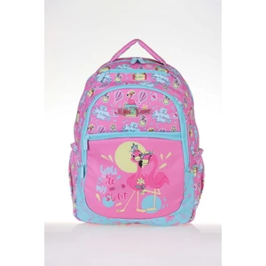 Kids & Love Design Pink Flamingo Okul Çantası 39X29X16 (L5072)