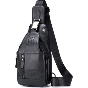 Erkek Deri Sling Çanta Su Geçirmez Crossbody Paketi (Yurt Dışından)