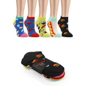 Ozzy Socks 5 Çift Eğlenceli Desenler Kadın Patik Çorap OZZYP007