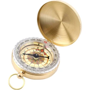 Cep Pusula Izle Pirinç Turist Navigator Orman Avcılık Için Turizm Açık Askeri Survival Kit Kamp Yürüyüş Ekipmanları | Pusula (Yurt Dışından)