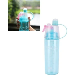 600ML Yaratıcı Sprey Su Şişesi Mavi