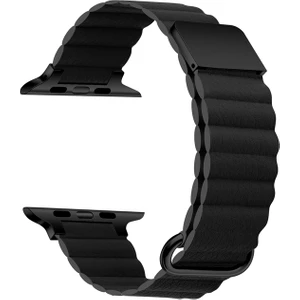 Apple Watch Uyumlu 4 5 6 7 41MM 40MM 38MM Manyetik Lüks Deri Loop Kordon